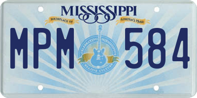 MS license plate MPM584