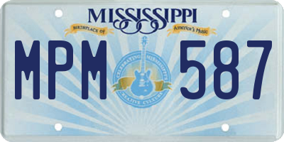 MS license plate MPM587