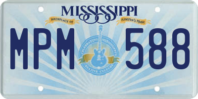 MS license plate MPM588