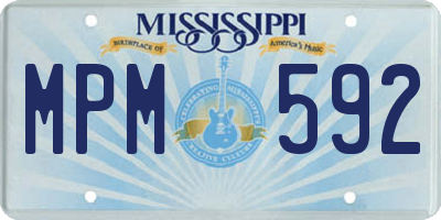 MS license plate MPM592