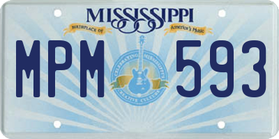 MS license plate MPM593