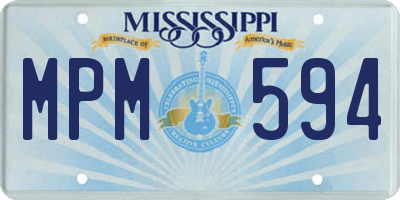 MS license plate MPM594