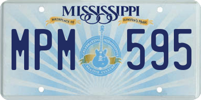 MS license plate MPM595