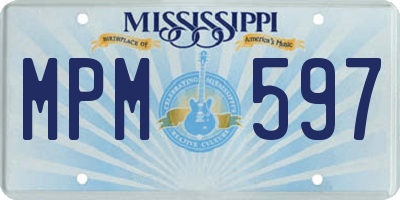 MS license plate MPM597