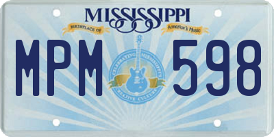 MS license plate MPM598