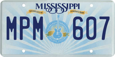 MS license plate MPM607
