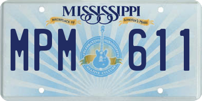 MS license plate MPM611