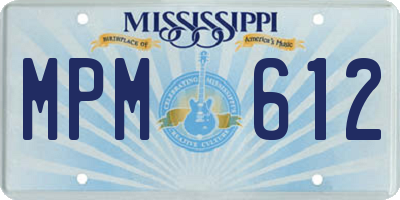 MS license plate MPM612