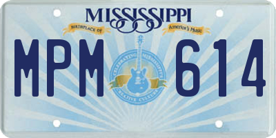 MS license plate MPM614