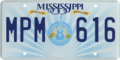 MS license plate MPM616