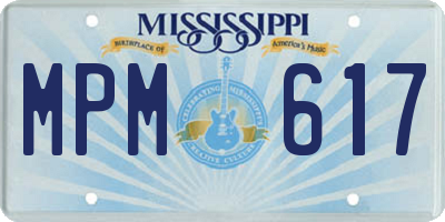 MS license plate MPM617