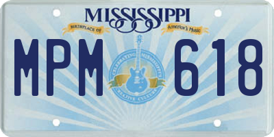 MS license plate MPM618