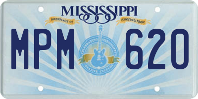 MS license plate MPM620