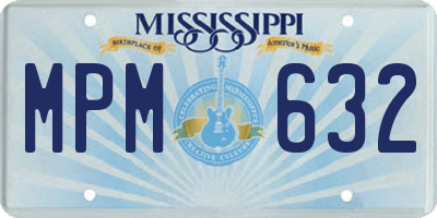 MS license plate MPM632