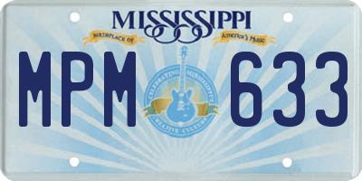 MS license plate MPM633