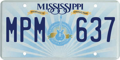 MS license plate MPM637