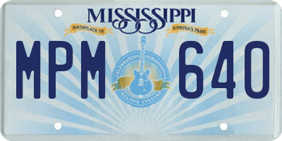 MS license plate MPM640