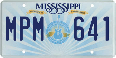 MS license plate MPM641