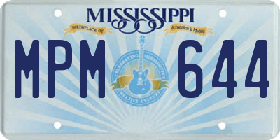 MS license plate MPM644