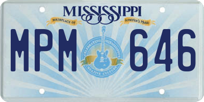MS license plate MPM646