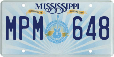 MS license plate MPM648