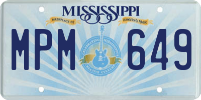 MS license plate MPM649