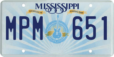 MS license plate MPM651