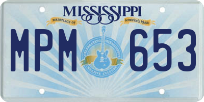 MS license plate MPM653