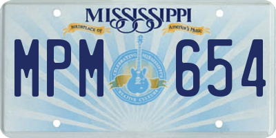 MS license plate MPM654