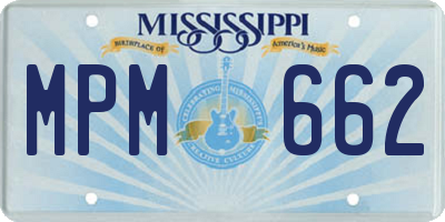 MS license plate MPM662