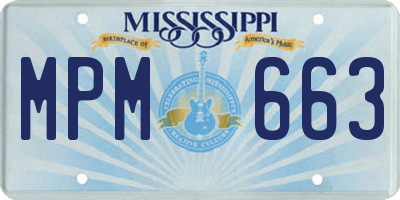 MS license plate MPM663