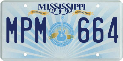 MS license plate MPM664