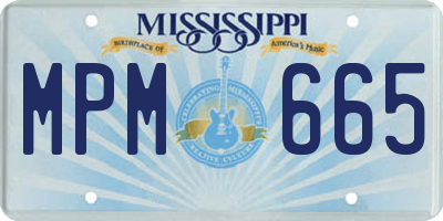 MS license plate MPM665
