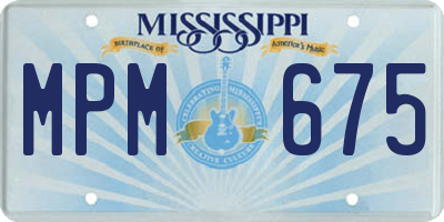 MS license plate MPM675