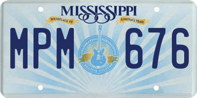 MS license plate MPM676