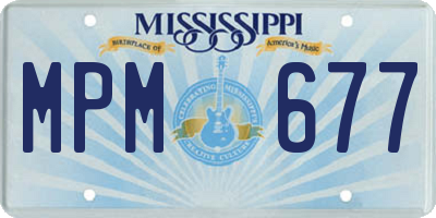 MS license plate MPM677