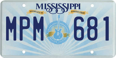 MS license plate MPM681