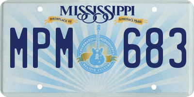 MS license plate MPM683