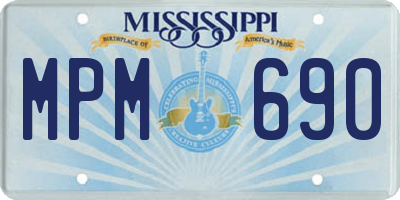 MS license plate MPM690