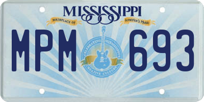 MS license plate MPM693