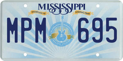 MS license plate MPM695