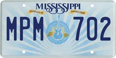 MS license plate MPM702