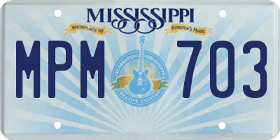 MS license plate MPM703