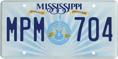MS license plate MPM704