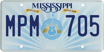 MS license plate MPM705