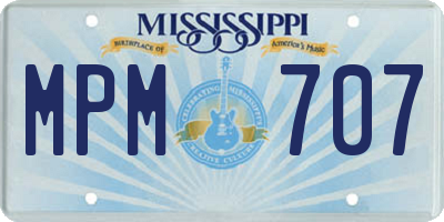 MS license plate MPM707
