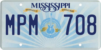 MS license plate MPM708