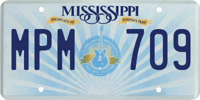 MS license plate MPM709