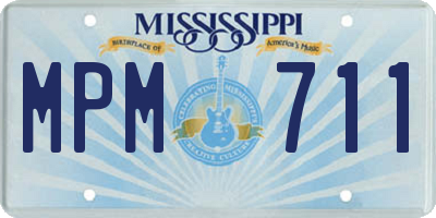 MS license plate MPM711