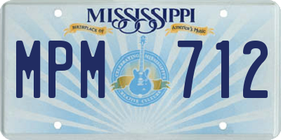 MS license plate MPM712